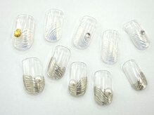 ネイルサロン クイール 小山店(NAIL SALON QUILL)/変形ミラーフレンチ