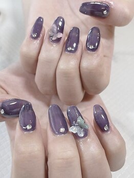 グロウ(growth)の写真/爪の長さコンプレックス解消★もっと盛りたい！【ジェルチップで長さ出し1本600円】理想の形でテンションUP