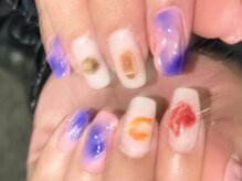 ムニムサン(0203 munimusan)/プリントネイル×エアブラシ