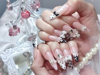 いろいろリボンネイル スカルプ