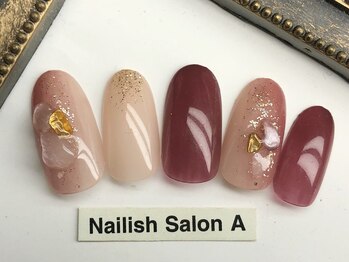 ネイリッシュサロン エー(Nailish Salon A)/秋カラーグラデーションネイル