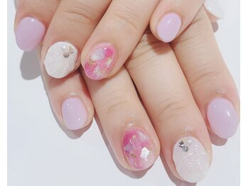 カラン 焼津店(CALIN)/フェミニンマーブルネイル