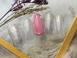 キラキラグラデに