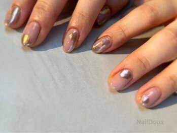ネイル ドゥ 岡山駅前店(Nail Doux)/ニュアンスミラーアート
