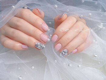 ガラスフレンチネイル♪
