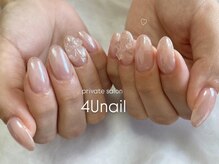 フォーユーネイル(4U nail)/うるうるピンク リボン