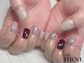 ツイード　ボルドー