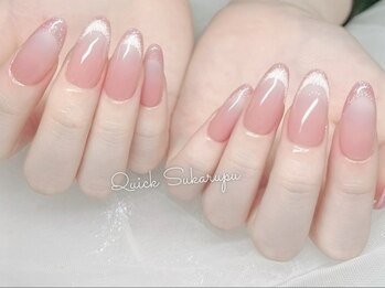 クイックスカルプ 高田馬場(Quick Sukarupu)/ラメフレンチネイル