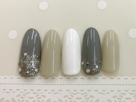 冬ネイルサンプル★雪の結晶