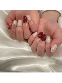 ボルドーネイル・シェルネイル