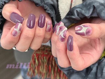 ミリネイルズ(milli nails)/個性派パープル
