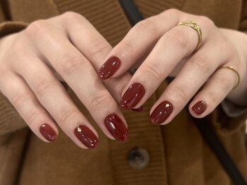 秋ボルドーワインレッド