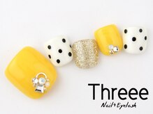 スリーネイルプラスアイラッシュ(Threee Nail+Eyelash)/ホログラムドットネイル