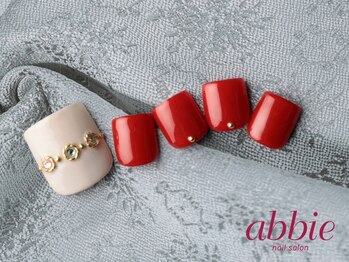 ネイルサロン アビー グランデュオ蒲田店(abbie)/シンプルビジューフット◇¥10351