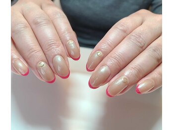 ピンク細フレンチ