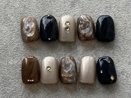 大人ニュアンス冬ネイル