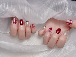 チエック柄ネイル