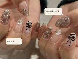 ワンホン/リボン/チェック