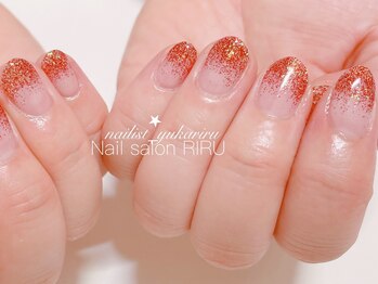 リル(RIRU)/オーロラ赤ラメグラデ