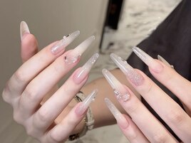 冬のスノーホワイトネイル