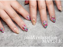 ネイルアンドリラクゼーション マーブル(MARBLE)/つけ放題　￥7,700