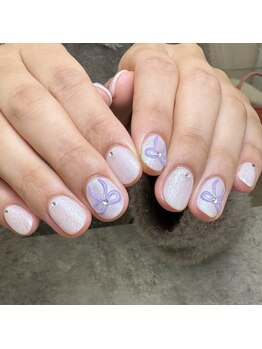 ミーコ(miico)/ぷっくりリボンネイル