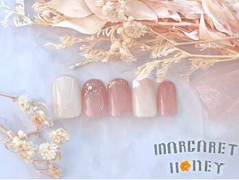 マーガレットハニー 本八幡/ニュアンスフラワーネイル