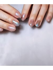 オーロラパウダーネイル