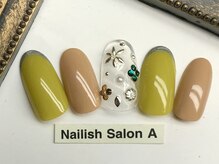 ネイリッシュサロン エー(Nailish Salon A)/秋カラークリアネイル