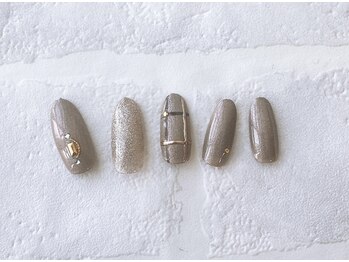 ジャム ネイルアンドアイラッシュ(Jam nail&eyelash)/チェック柄ネイル