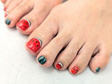 エムスラッシュ ネイル センター北店(M.SLASH)/フットネイル♪スイカアート