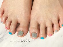ネイルアトリエルカ(nail atelier LUCA)/C-24 フットオーロラネイル
