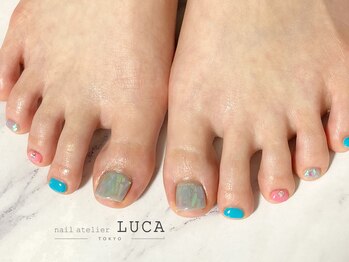 ネイルアトリエルカ(nail atelier LUCA)/C-24 フットオーロラネイル