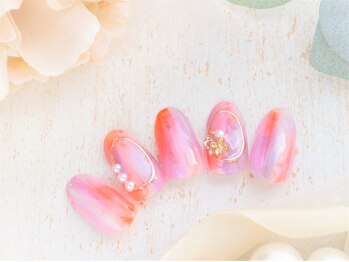 ルシェルアイ/ニュアンス☆タイダイ☆桃☆果物