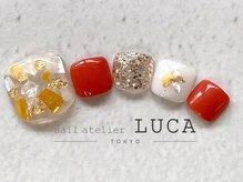 ネイルアトリエルカ(nail atelier LUCA)/W-154 夏色シェルフットネイル