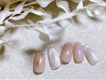 モグネイル(Mogunail)/3.4月定額B 桜ネイル