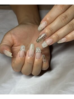 ネイルベベ(Nail bebe)/大人可愛いパールデザイン☆