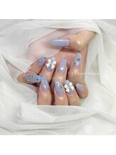 アン ジョーヌドラゴ/【自爪ネイル】リボンネイル