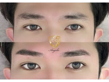 アンジェリック 錦糸町テルミナ店(Angelic)の写真/【メンズアイブロウワックス4800円】まつ毛パーマもOK★下向きまつ毛のお悩み解消!![メンズ眉毛サロン]