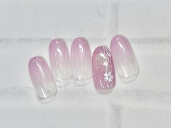 ワンポイント桜ネイル♪