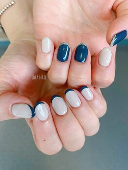トラビューティー(TORA beauty)/ベースありフレンチネイル