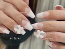 【Saki】ピンクフレンチリボン