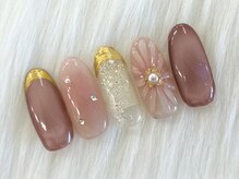 ディーネイル 池袋(D-nail)/【木村】ぷっくりお花ネイル