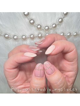 マイクローゼット バイ ネイルスタジオ(mycloset by nailstudio)/馴染み抜群!梅雨ネイル♪