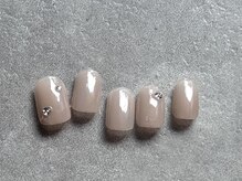 ゆびノさき +tennoji/ベージュちゅるんネイル