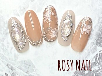 ROSYNAIL/ベージュ×レトロフラワー