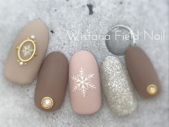 ウィスタリアフィールドネイル MONAD店(WISTARIA FIELD)/雪の結晶 アートネイル
