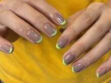 リヘッドモエカネイル(reHEAD/moeka nail)/カラーベースフレンチ　¥7700