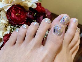 ラメで足元もキラキラに☆