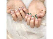 トランスモード ネイル/#72 グリーン×フレンチ￥7150
